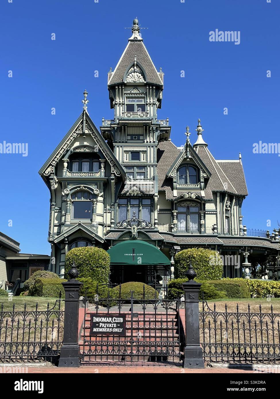 Ingomar Club at the Carson Mansion in Eureka, California Stock Photo