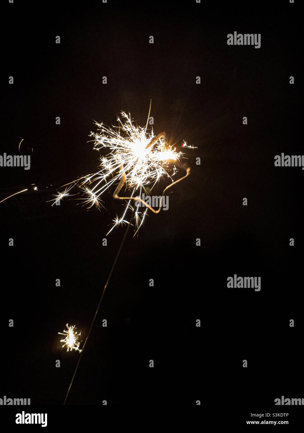 Sparkler on Diwali - Smartphone Captured Stock Image