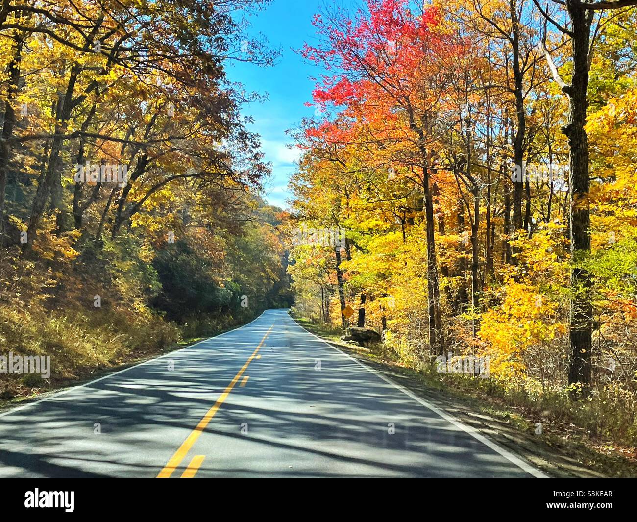 Skyline drive in Shenandoah National park during the fall of 2021. Stock Photo