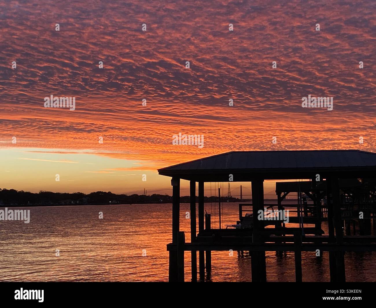 Sunset in Jacksonville, Fl Stock Photo