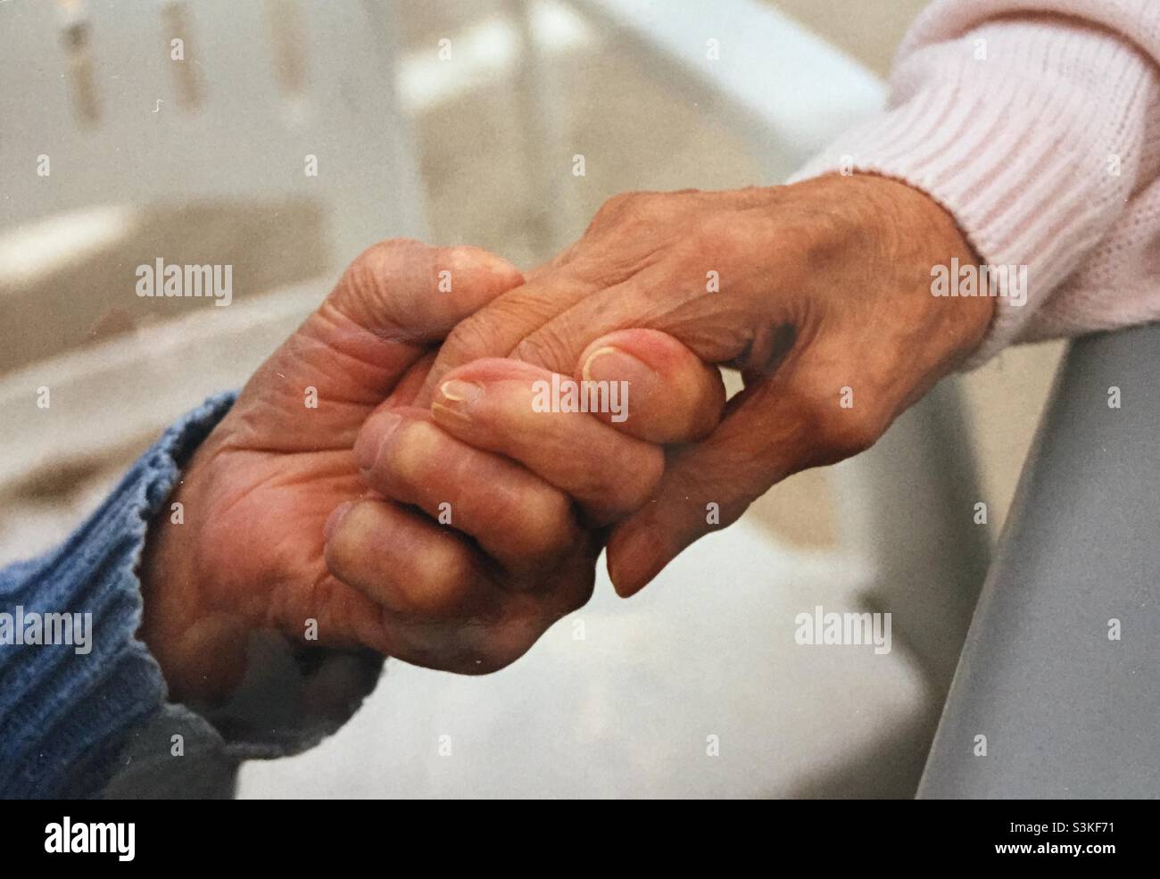 Hands, helping hands, loving hands, old hands Stock Photo