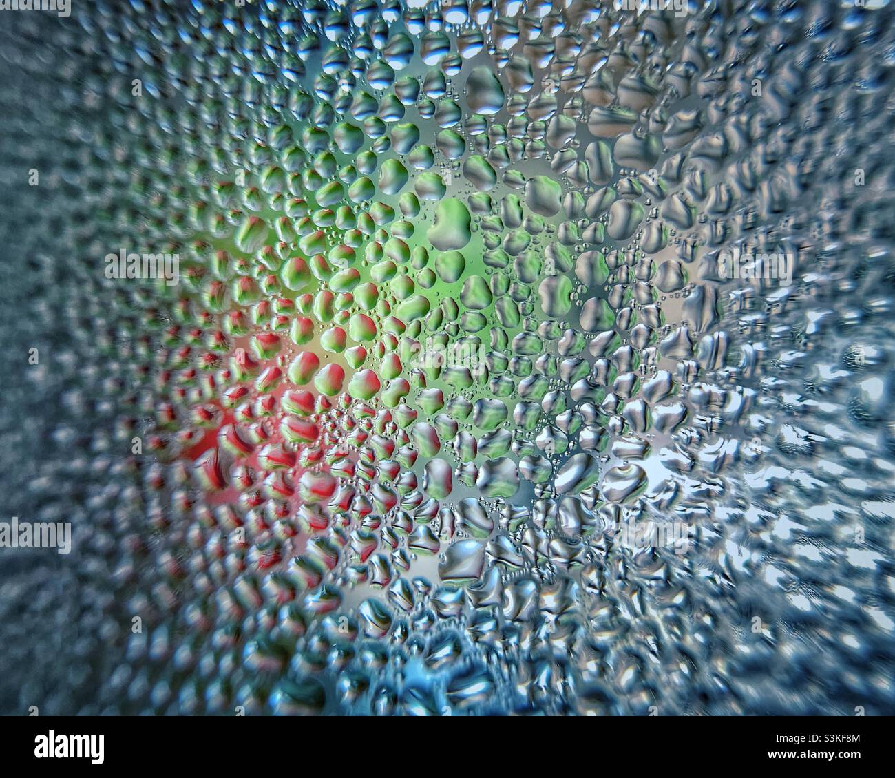 Macro shot of moisture outside the glass. - Smartphone Captured Stock Image