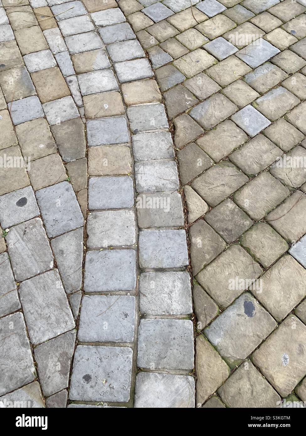 Brick paved pavement - Smartphone Captured Stock Image