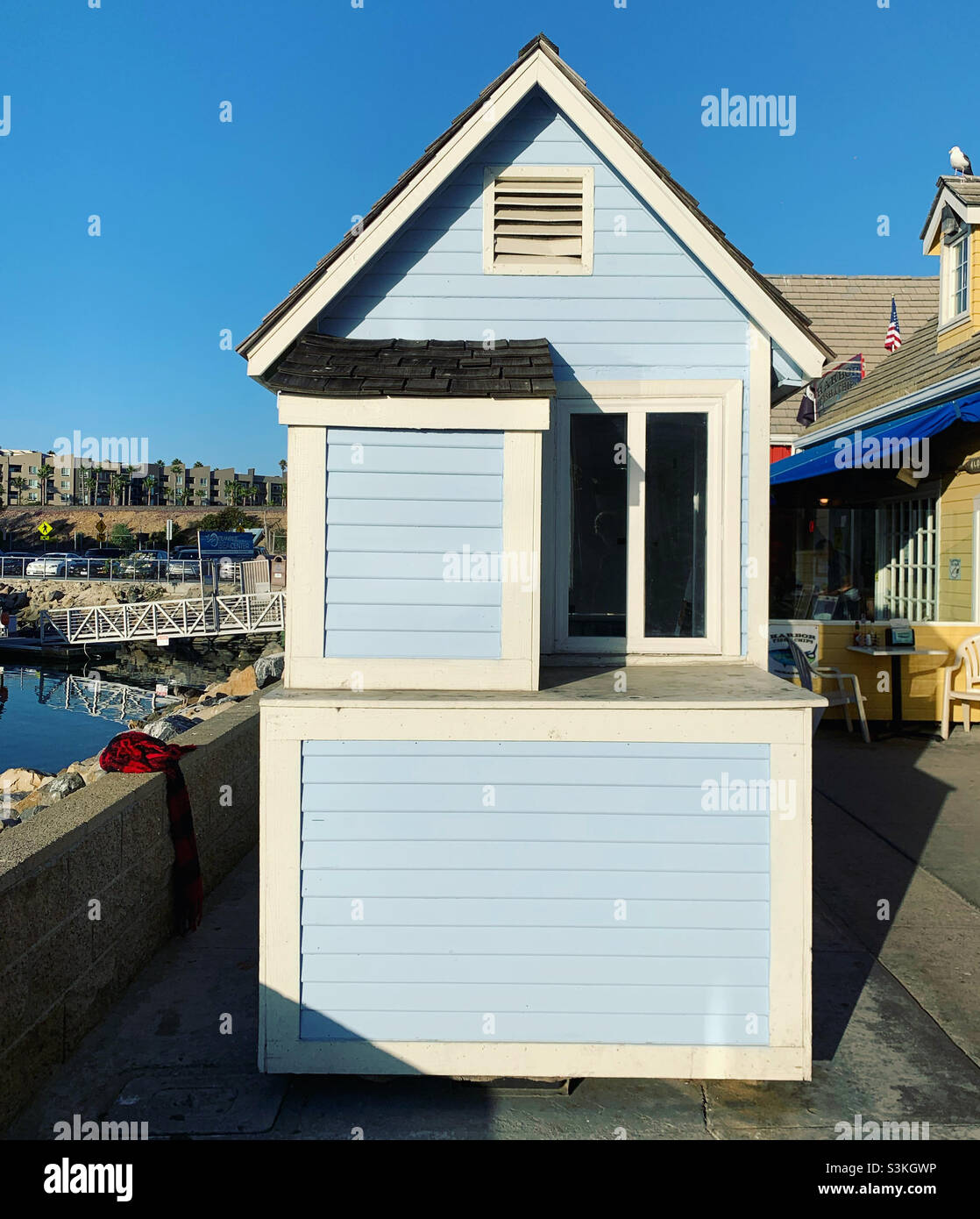 A structure at Oceanside Harbor, Oceanside, San Diego County, California, United States, North America - Smartphone Captured Stock Image