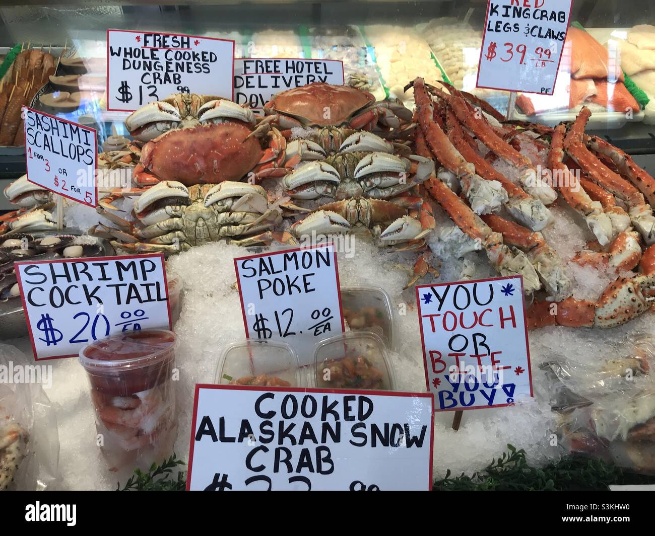 Seafood market - Smartphone Captured Stock Image