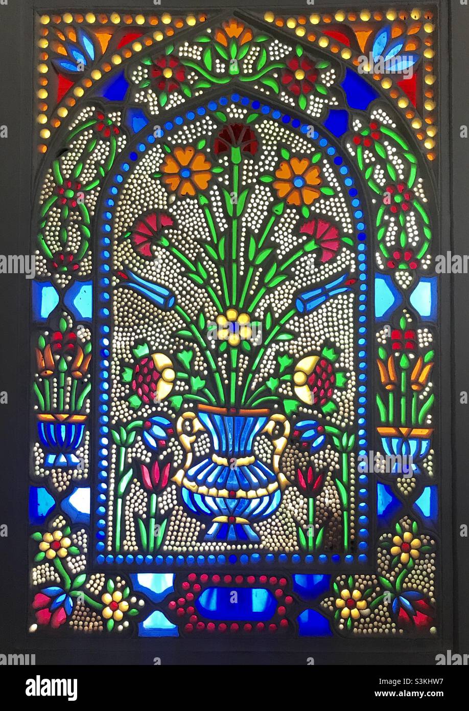 Stained glass window - Smartphone Captured Stock Image