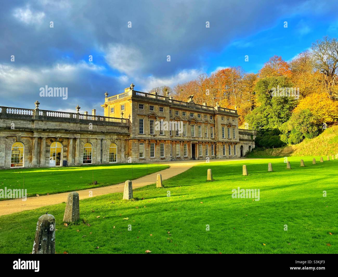 Dyrham House, Dyrham park, near Bath, November. - Smartphone Captured Stock Image