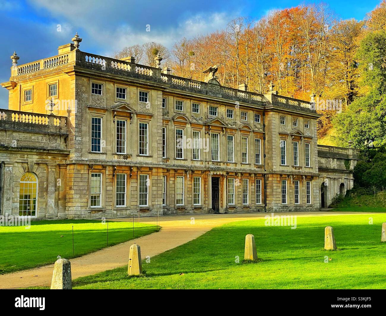 Dyrham House, Dyrham park, near Bath, England, November. - Smartphone Captured Stock Image