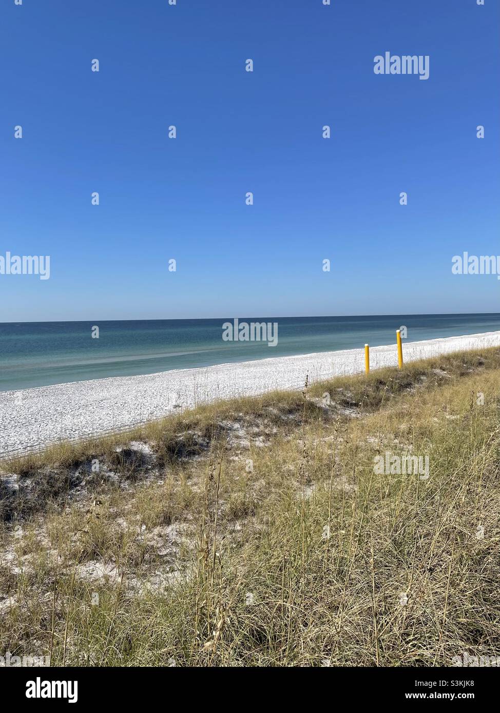 Empty November day on Emerald Coast Florida beach - Smartphone Captured Stock Image