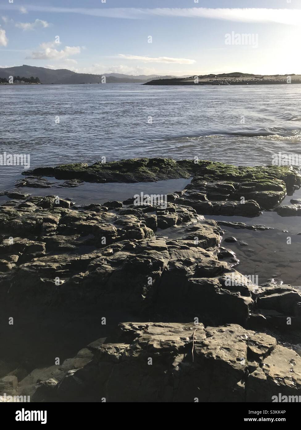 Low tide , Lincoln City, Oregon Stock Photo Alamy