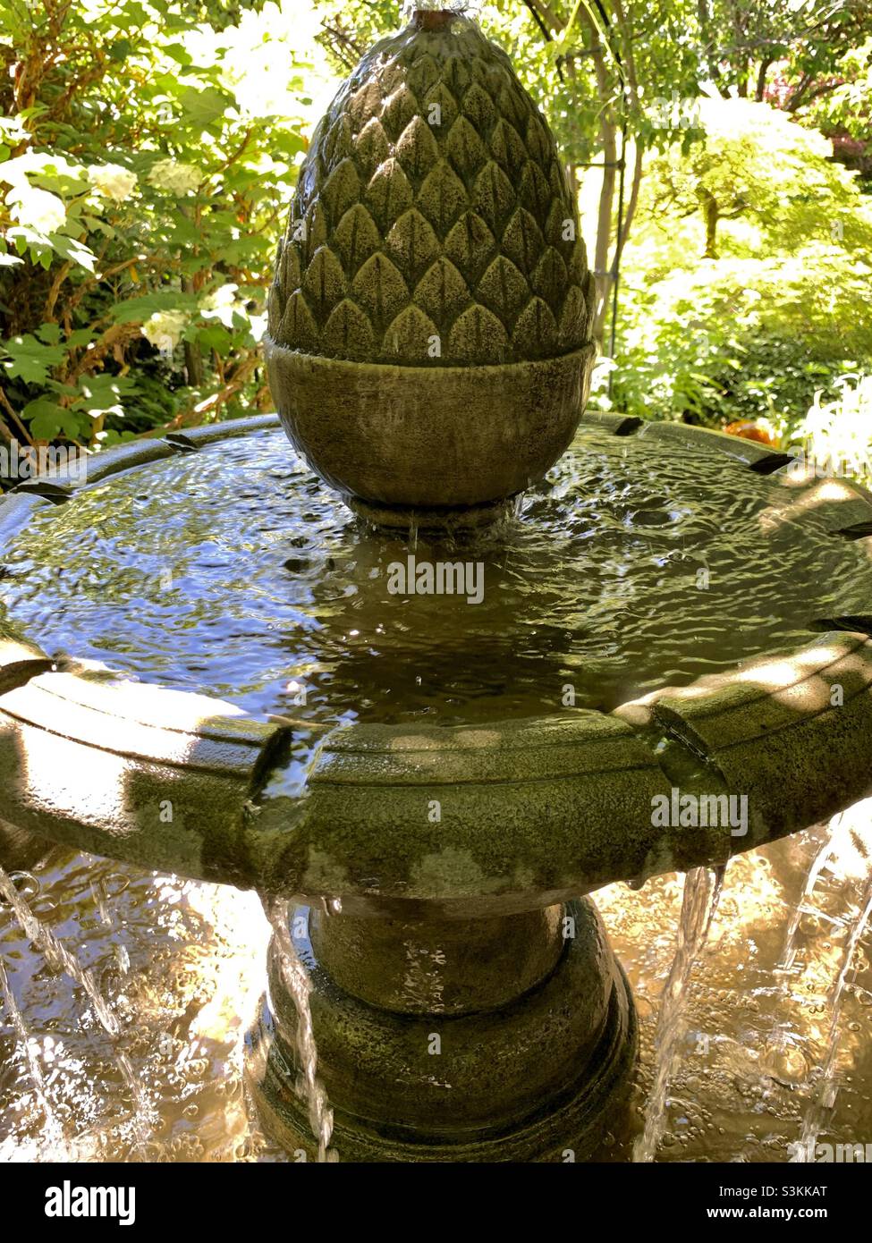 One of many fountains bubbling and gurgling at a local gardening shop