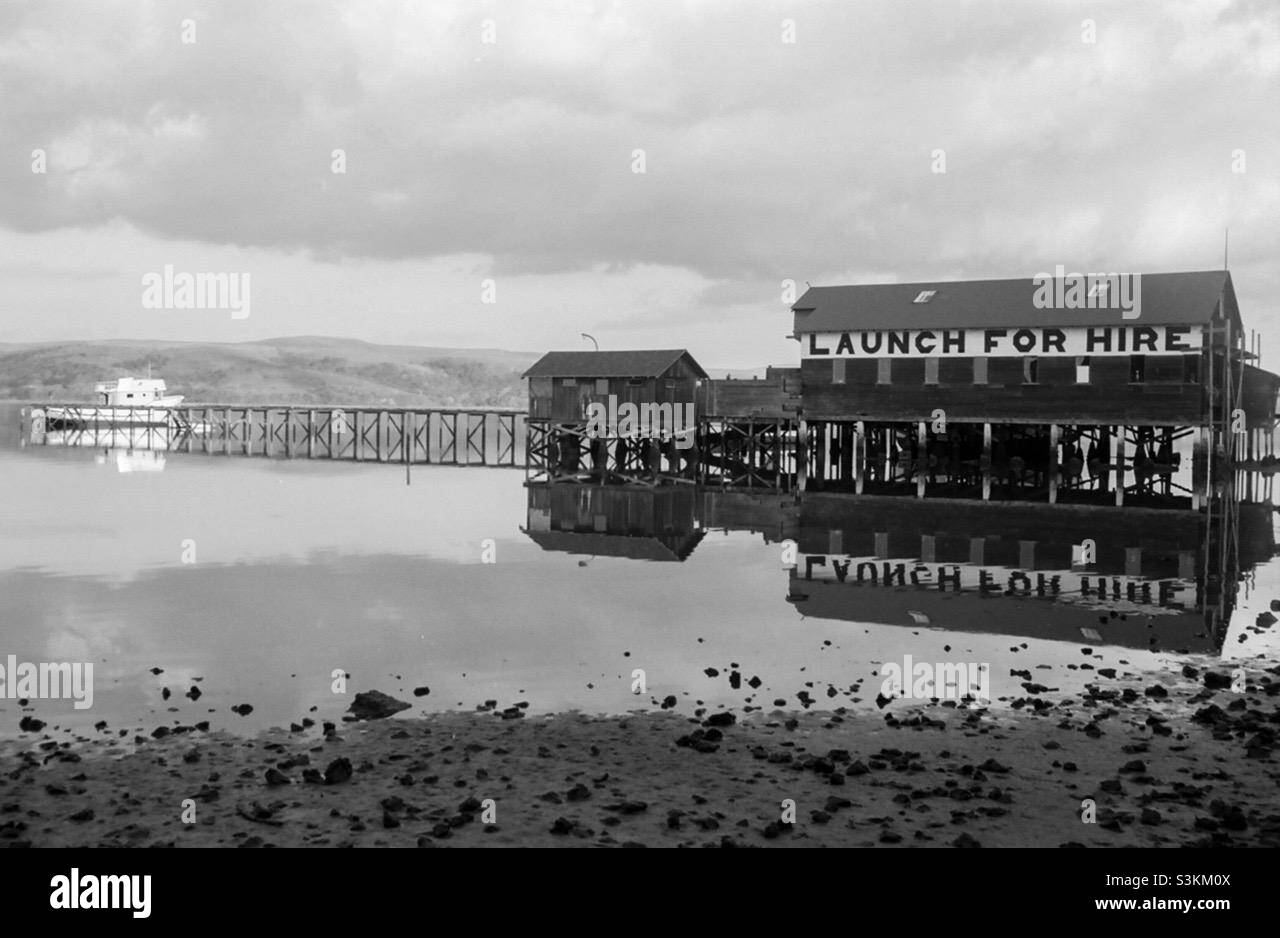 Fishing boat launch Black and White Stock Photos & Images Alamy