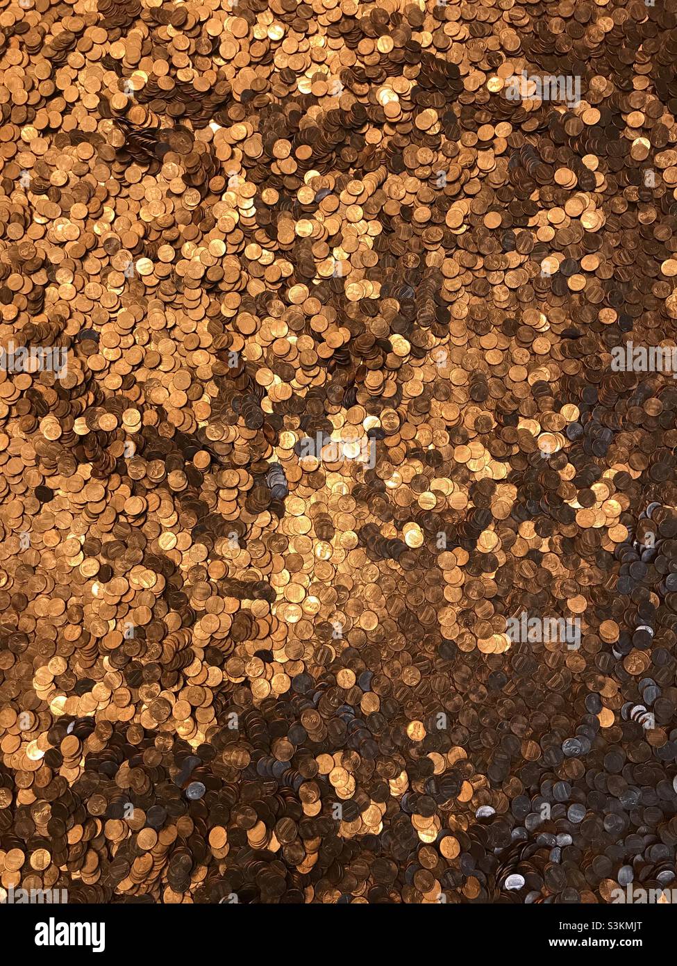 One million Pennie’s - Smartphone Captured Stock Image