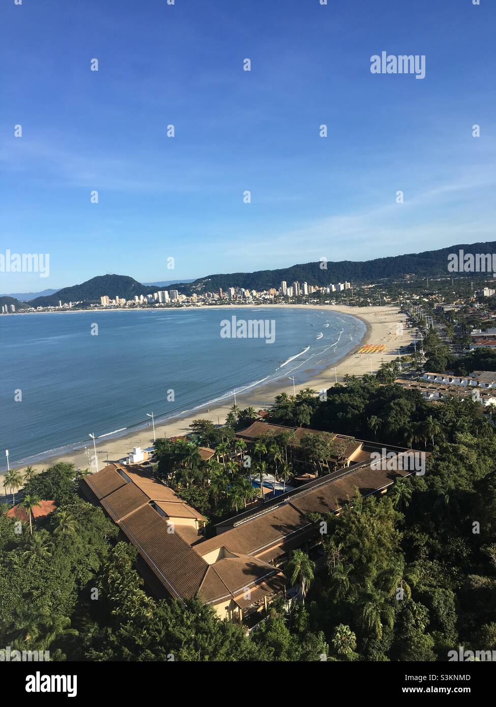 View of Guaruja Beach in Brazil Stock Photo Alamy