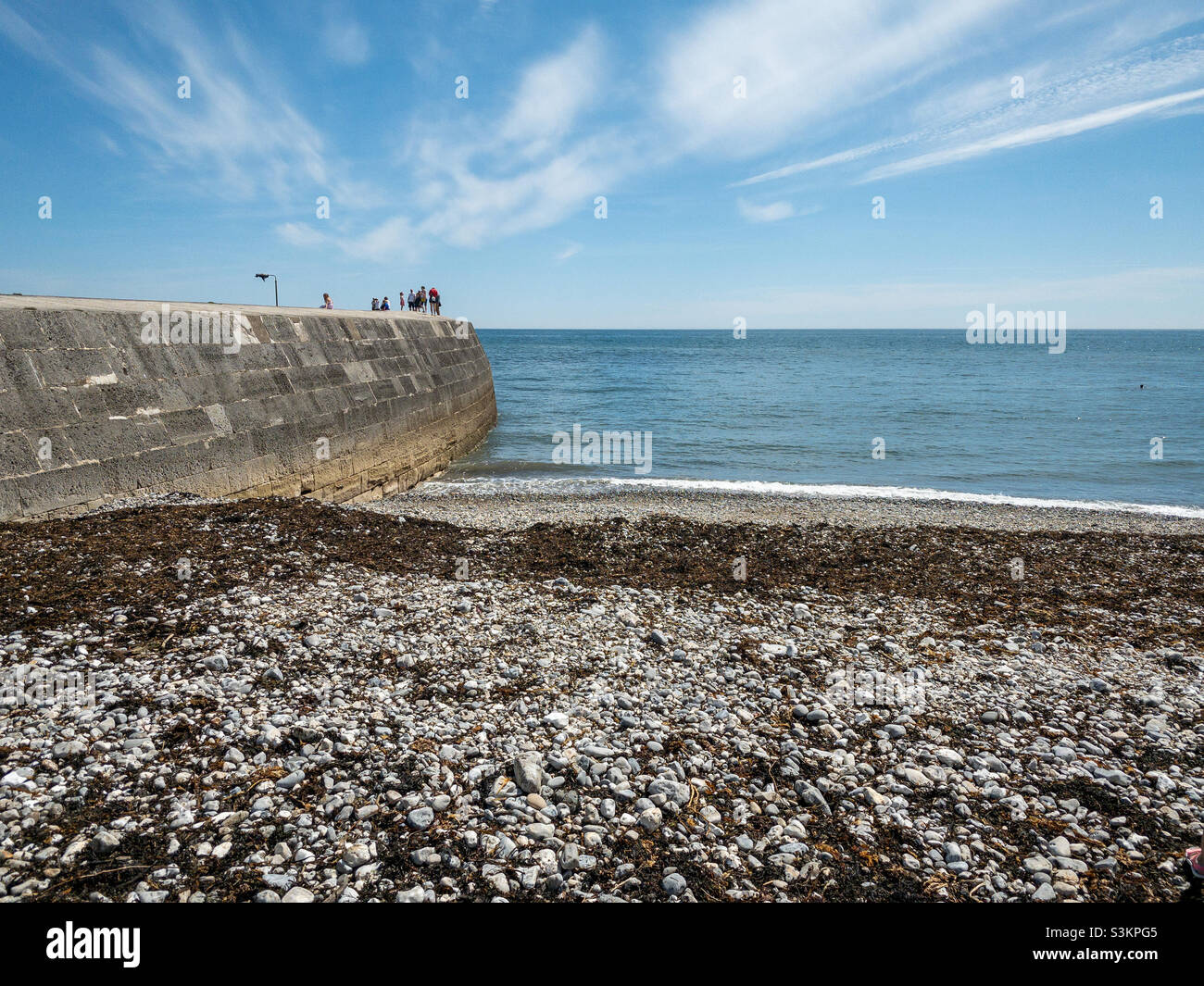 The Cobb, Lyme Regis - Smartphone Captured Stock Image