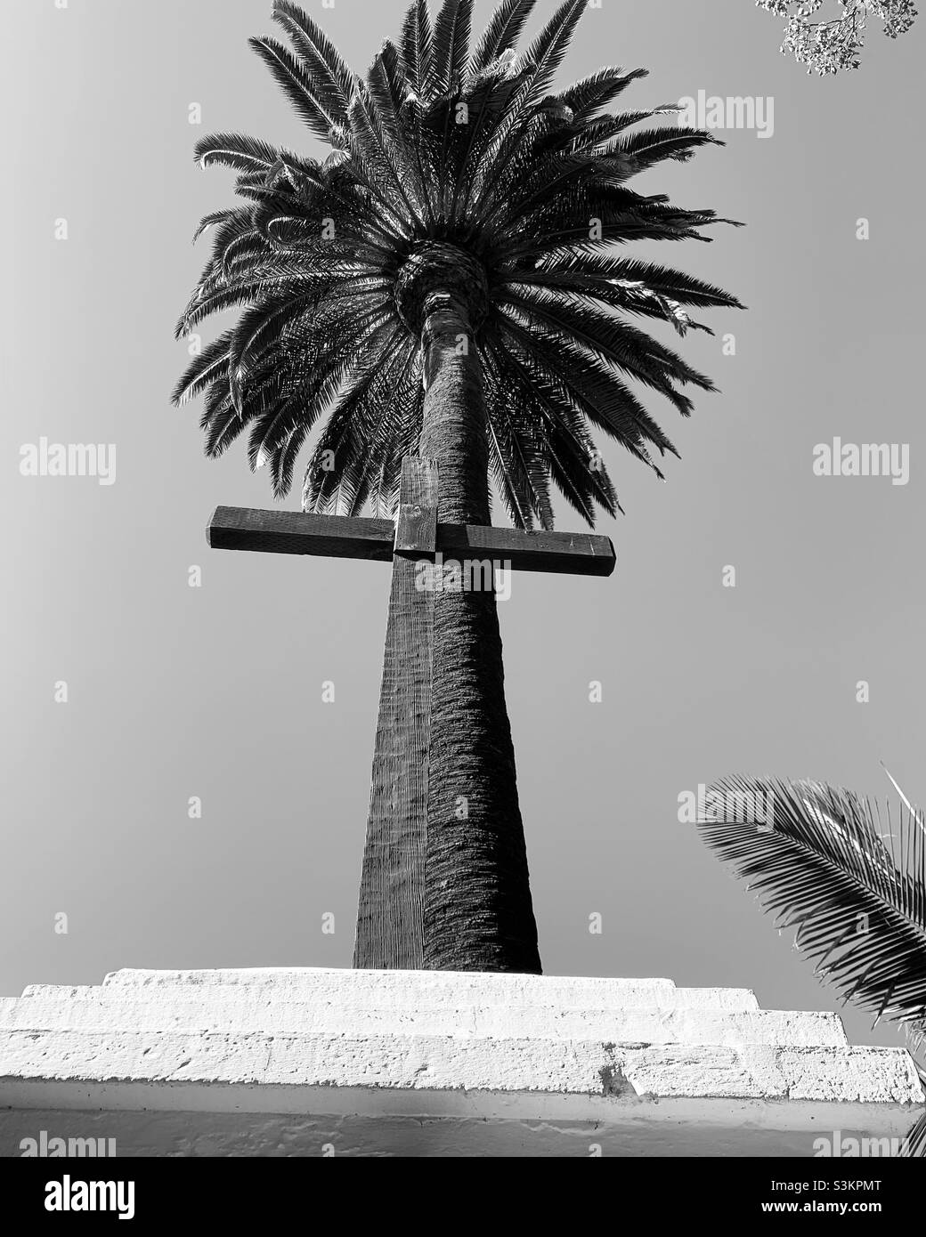 September, 2021, Indian Memorial, built circa 1830, Cemetery, Mission San Luis Rey de Francia, Oceanside, San Diego County, California, United States, North America - Smartphone Captured Stock Image
