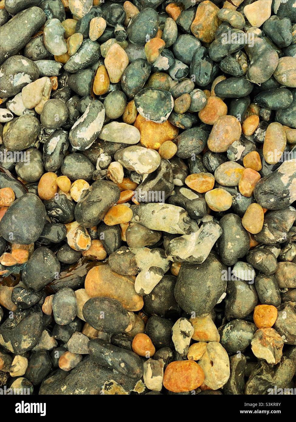 Pebbles on a beac Deal, Kent - Smartphone Captured Stock Image