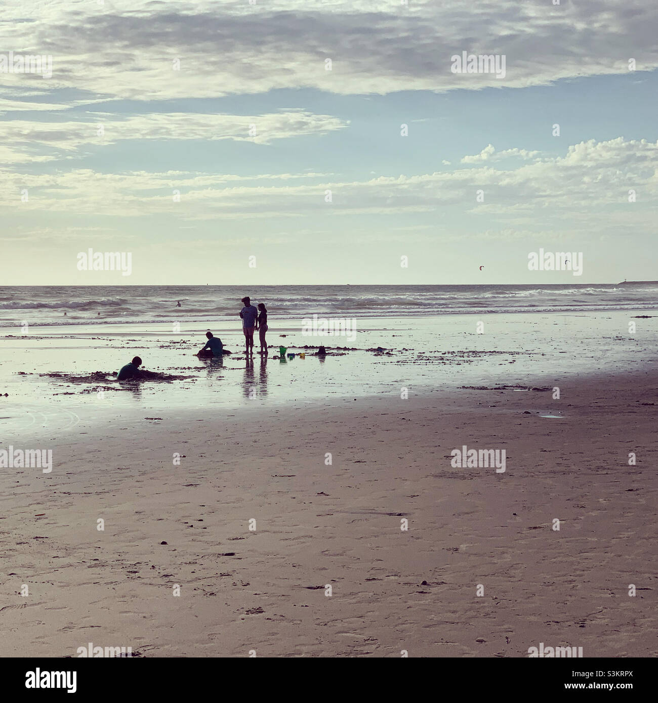 Oceanside City Beach, Oceanside, San Diego County, California, United States, North America - Smartphone Captured Stock Image