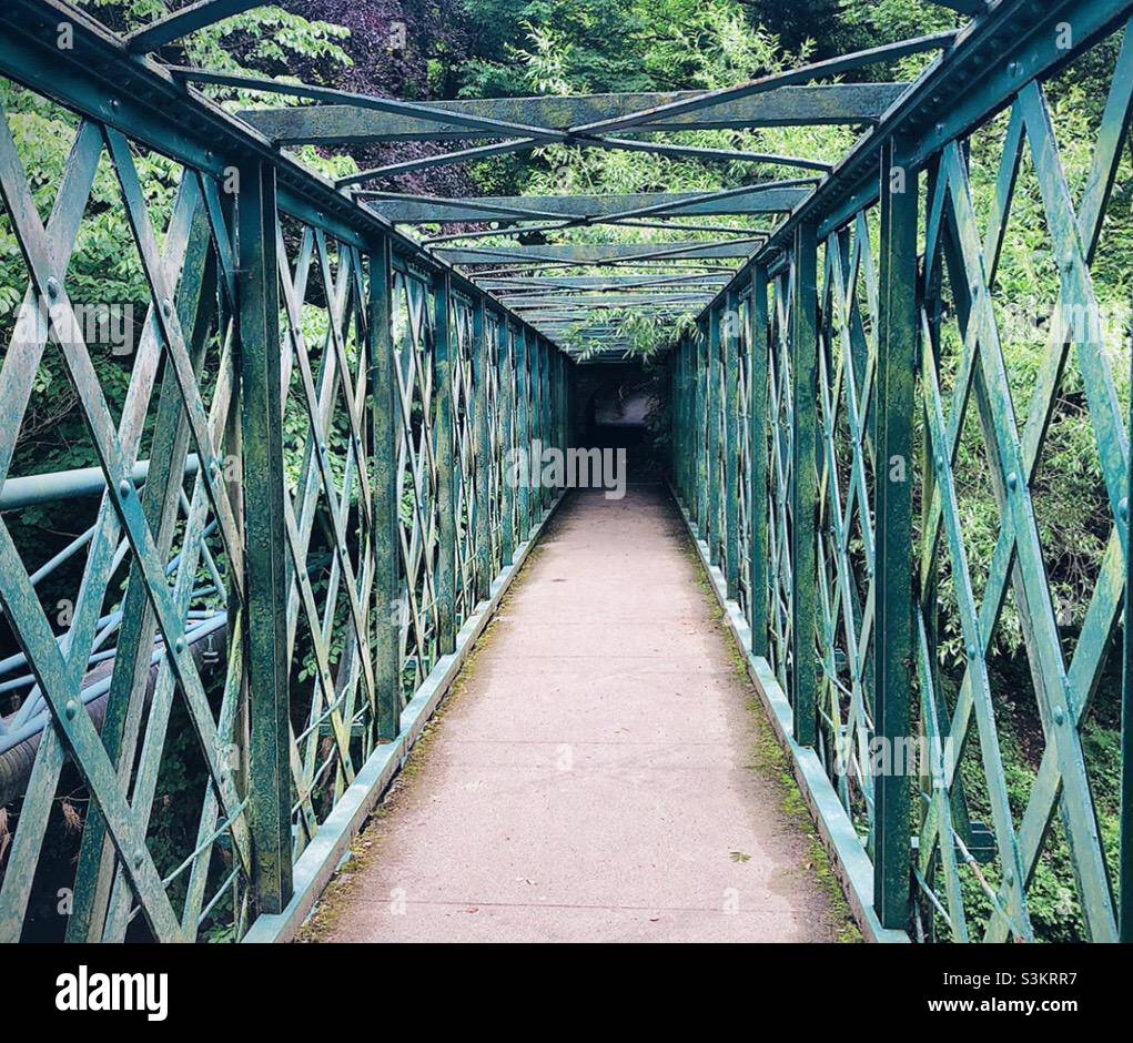 Bridge across river Derwent- Matlock Bath Derbyshire U.K. - Smartphone Captured Stock Image