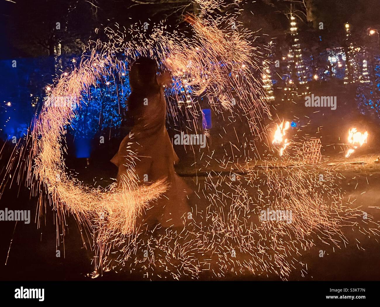 Playing with fire - Smartphone Captured Stock Image