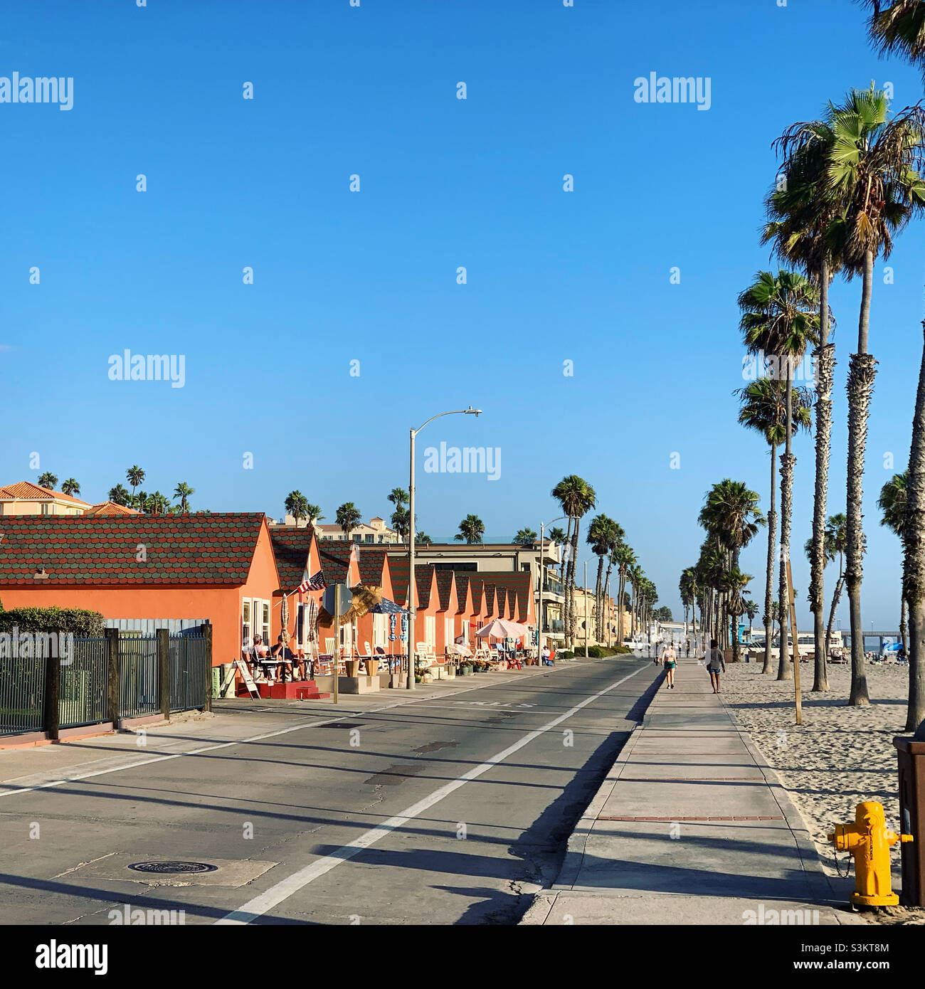 September, 2021, Roberts Cottages, Oceanside, San Diego County, California, United States, North America - Smartphone Captured Stock Image