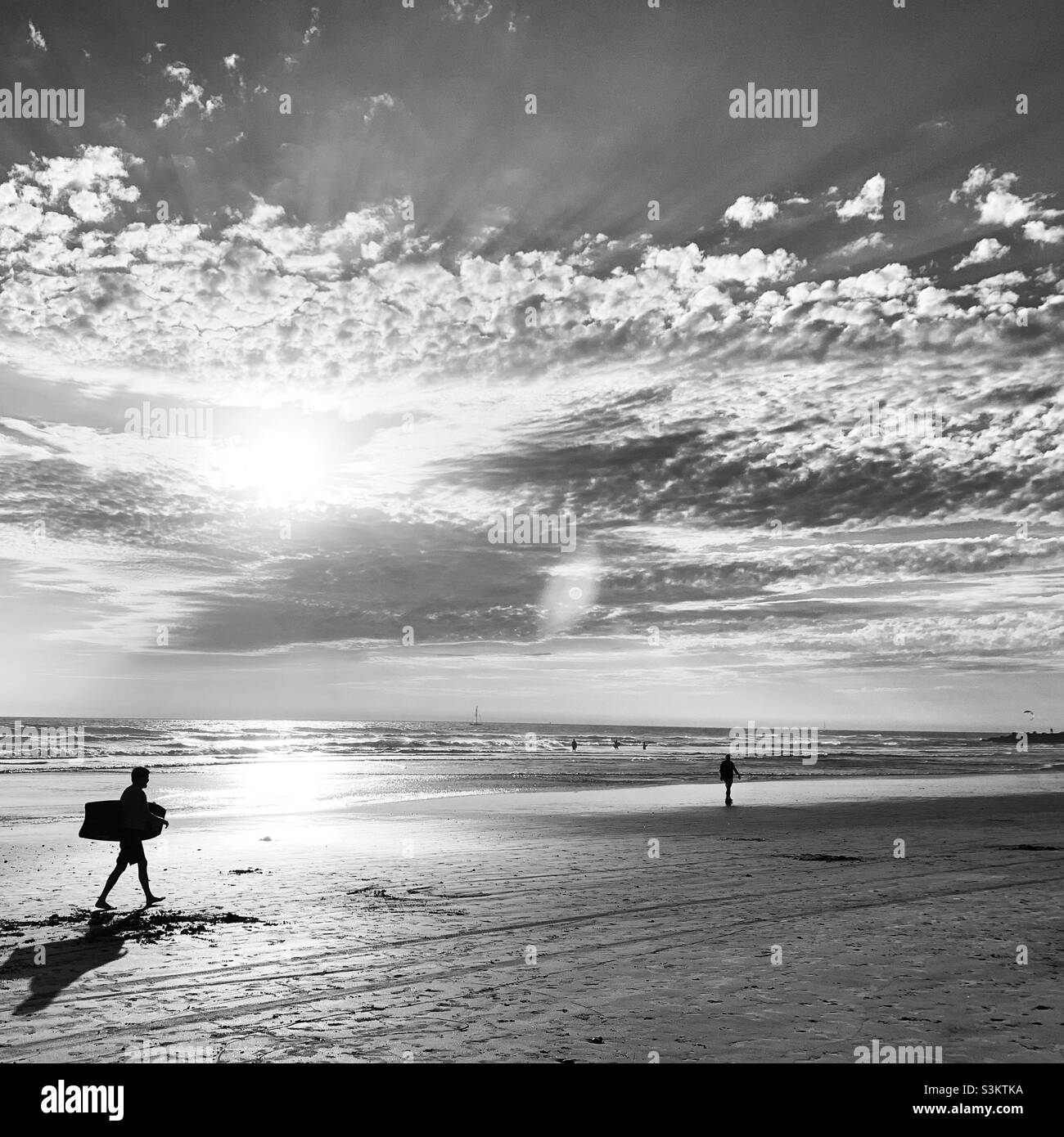Oceanside City Beach, Oceanside, San Diego County, California,United States, North America - Smartphone Captured Stock Image
