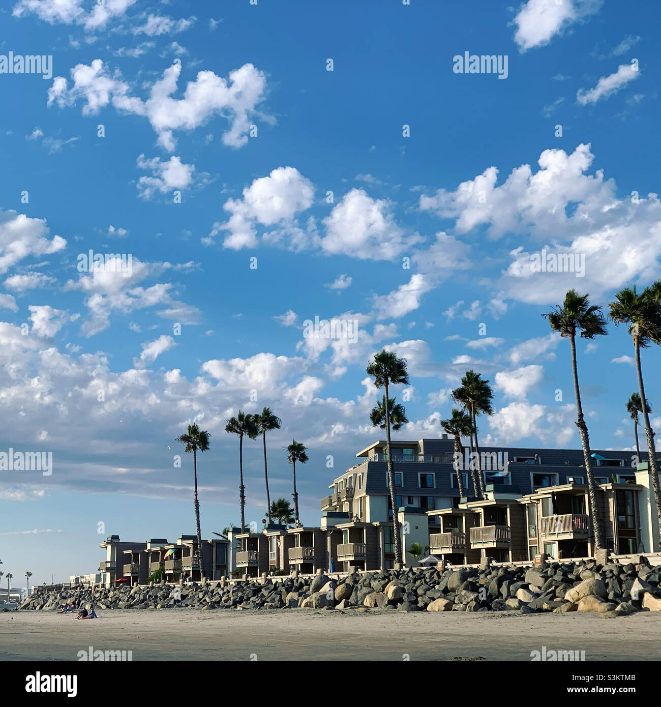 September, 2021, Oceanside City Beach, Oceanside, San Diego County, California, United States, North America - Smartphone Captured Stock Image
