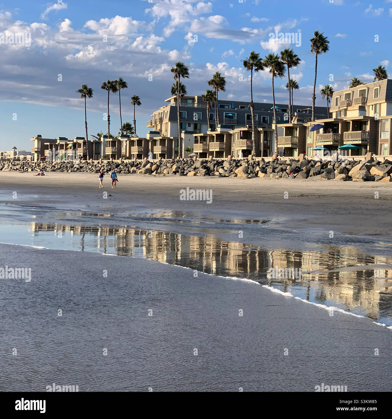 September, 2021, Oceanside City Beach, Oceanside, San Diego County, California,United States, North America - Smartphone Captured Stock Image