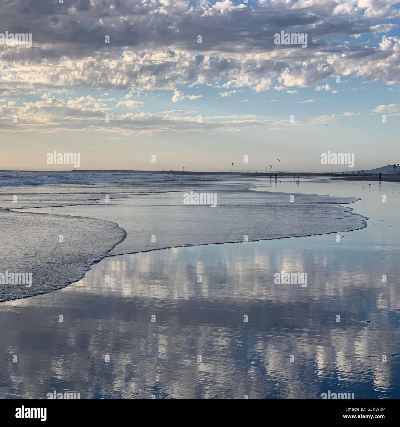 Oceanside City Beach, Oceanside, San Diego County, California, United States, North America - Smartphone Captured Stock Image