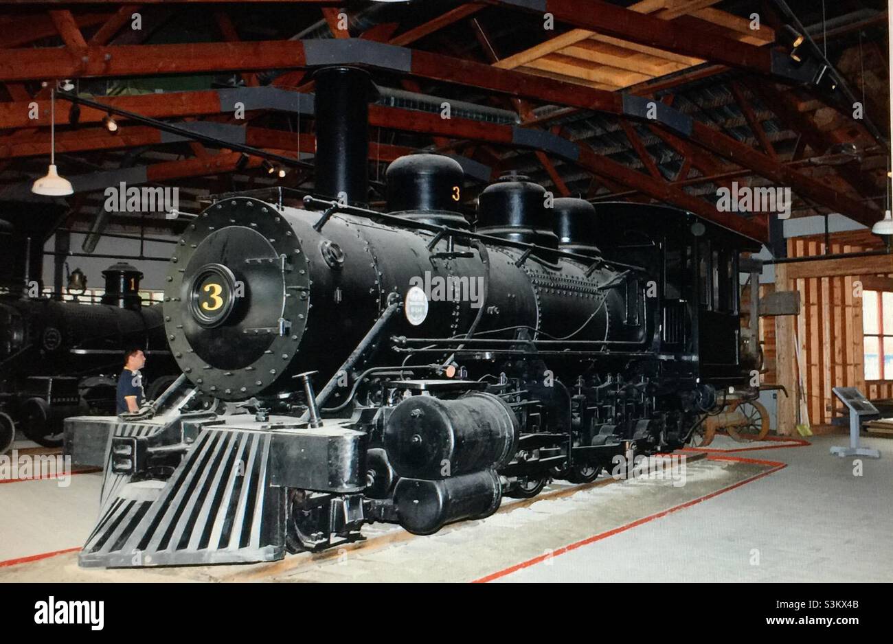 Yukon, Dawson City Museum, Historic steam engine, train, locomotive - Smartphone Captured Stock Image