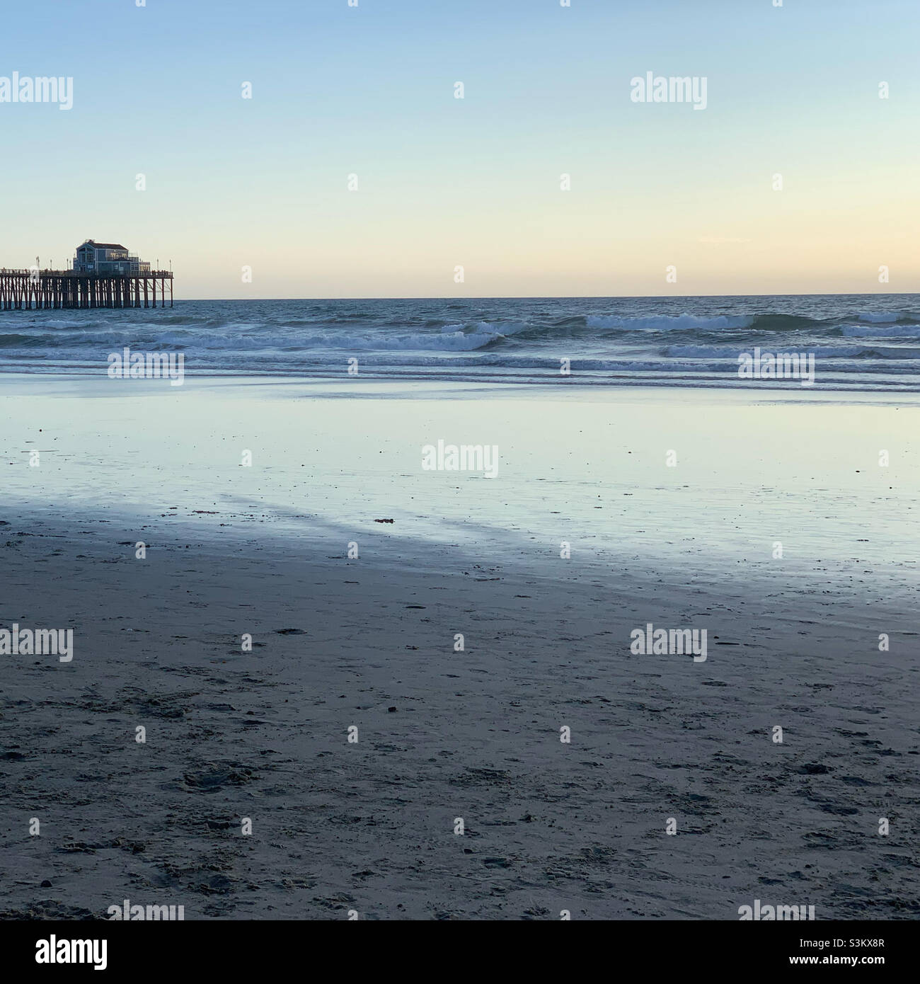 Oceanside City Beach, Oceanside, San Diego County, California, United States, North America - Smartphone Captured Stock Image