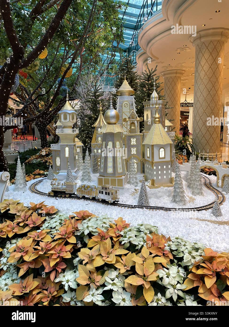 Christmas decoration display at Wynn Las Vegas Resort USA November 2021 Stock Photo