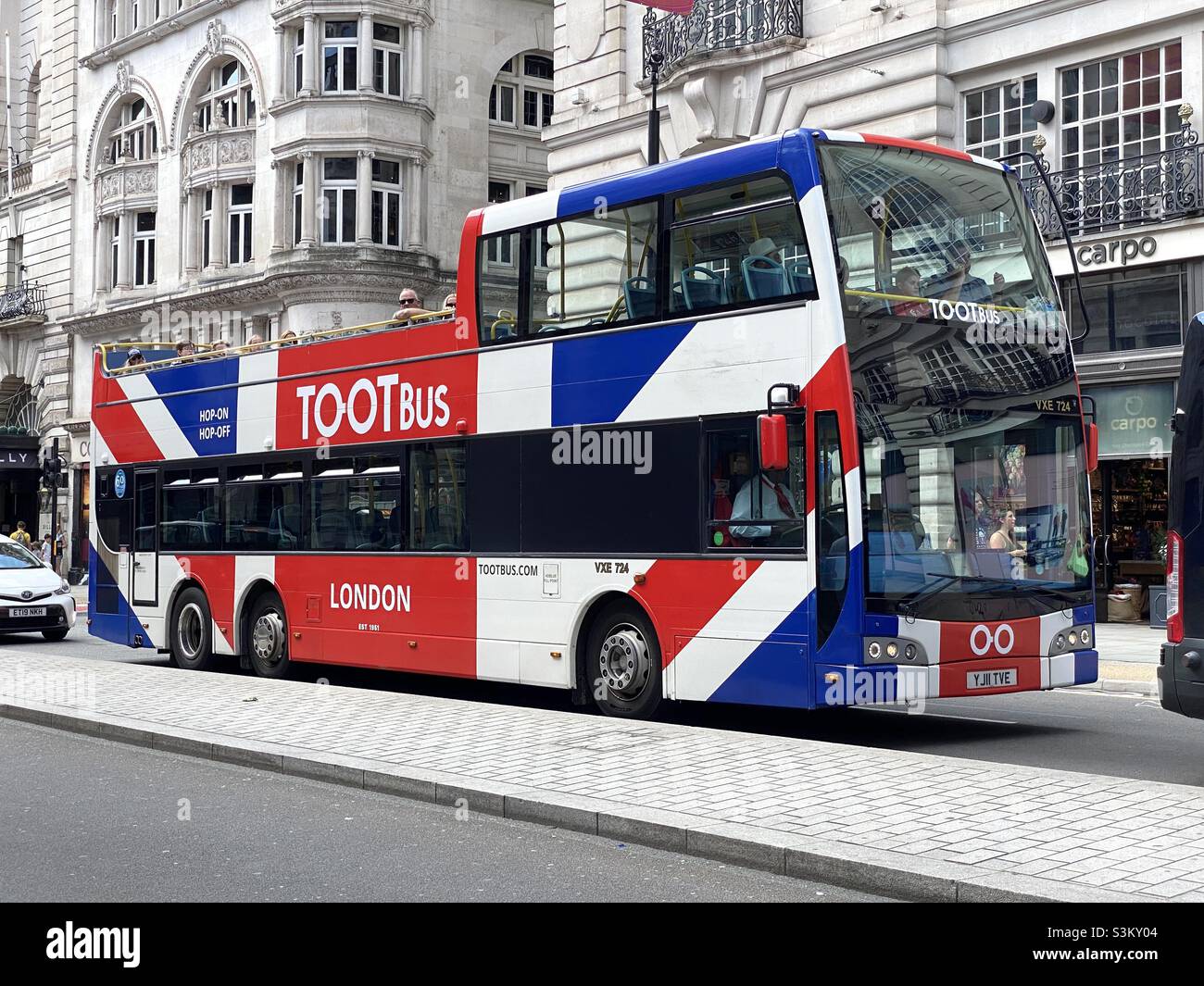 Toot bus on Piccadilly Stock Photo