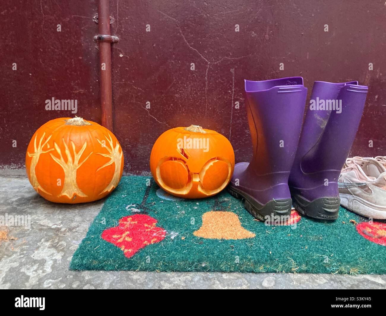 Halloween pumpkins - Smartphone Captured Stock Image