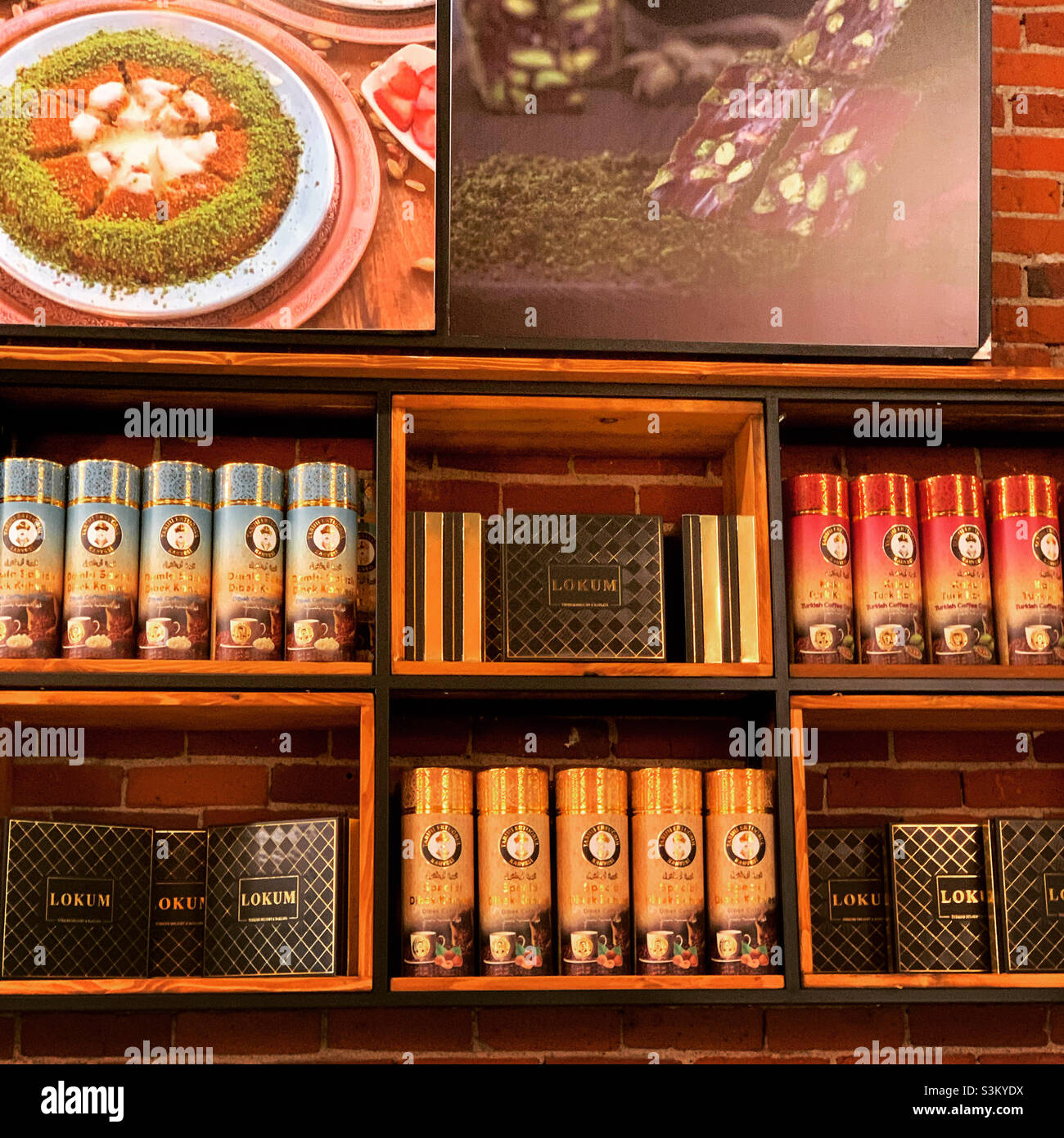 Lokum Turkish Delight and Baklava, San Luis Obispo, San Luis Obispo County, California, United States, North America - Smartphone Captured Stock Image