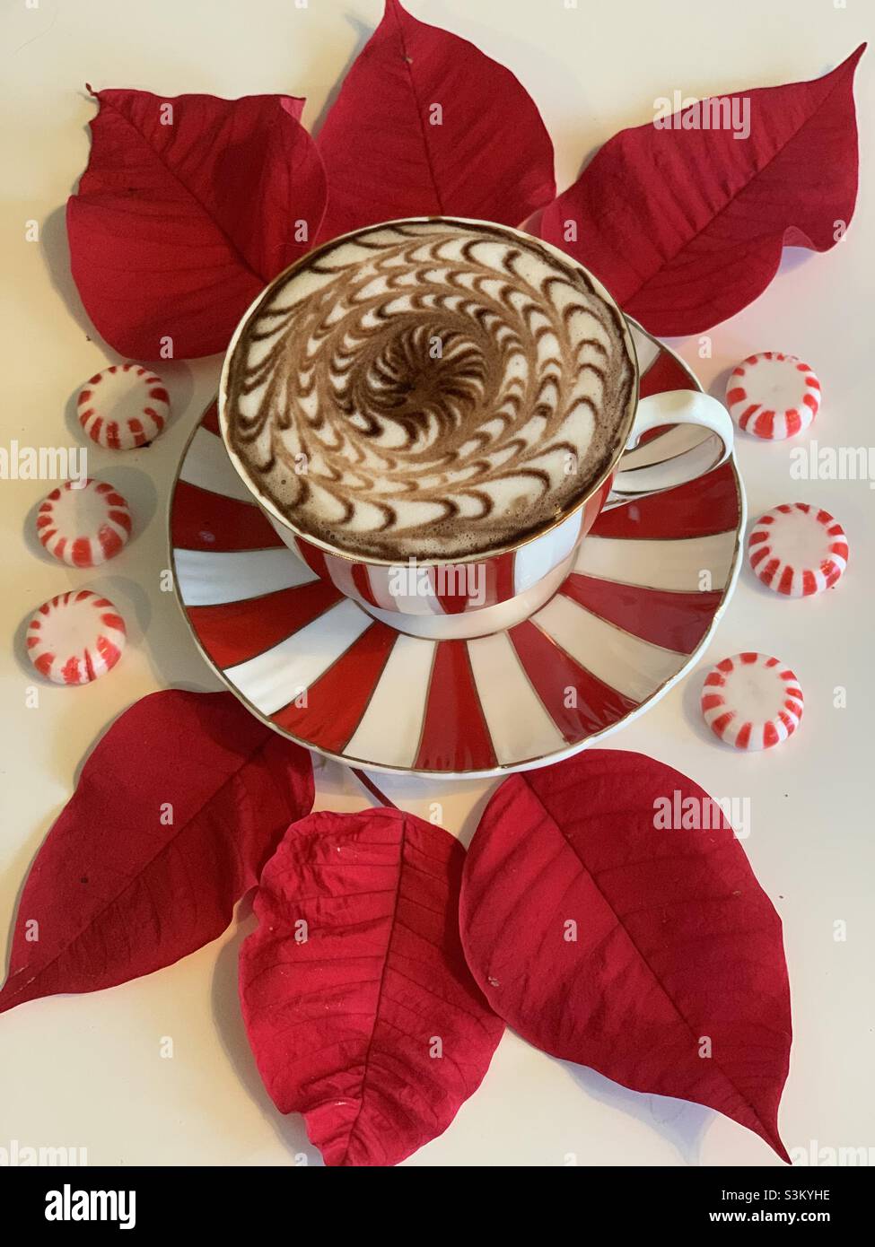 Christmas latte art Stock Photo Alamy