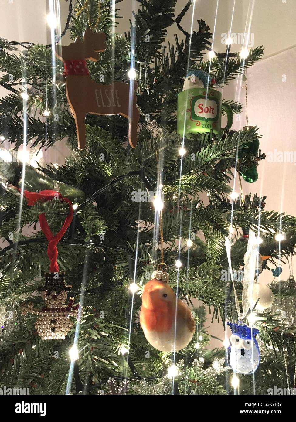 Festive Christmas tree - Smartphone Captured Stock Image