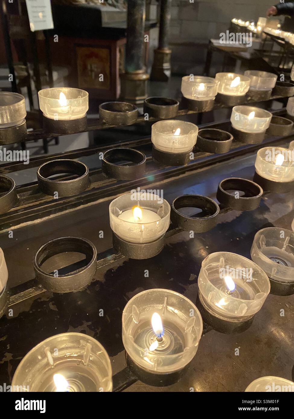 Dom, Cathedral, Church Candles - Smartphone Captured Stock Image
