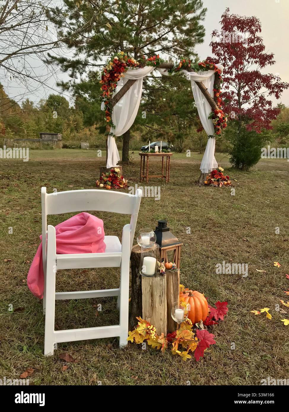 Autumn vows. Stock Photo