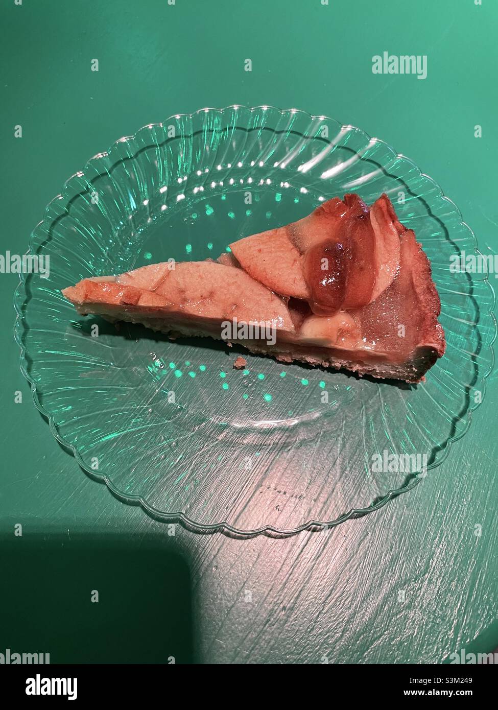 A slice of yummy Apple tart - Smartphone Captured Stock Image