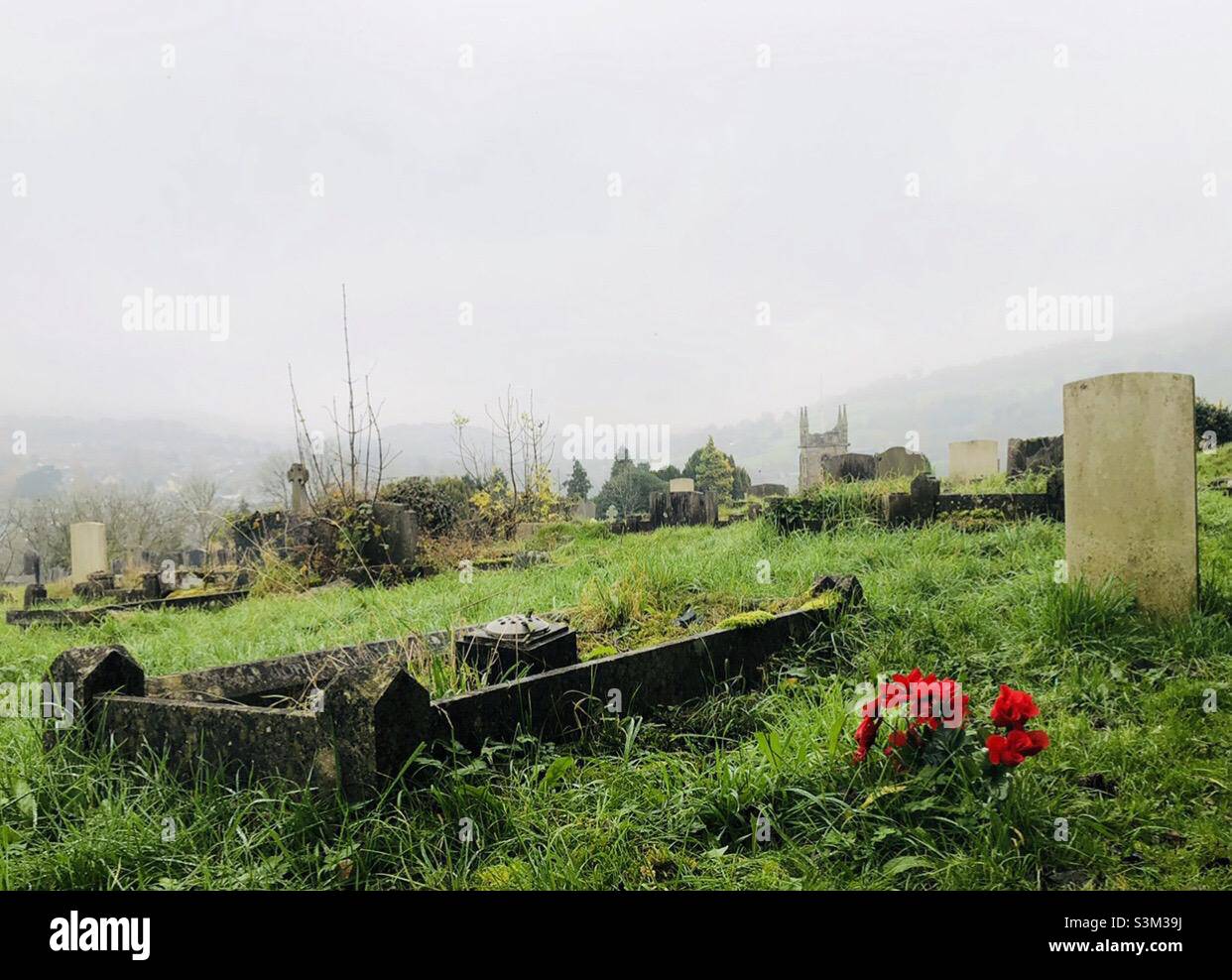 Graveyard - Matlock Town Derbyshire U.K. - Smartphone Captured Stock Image