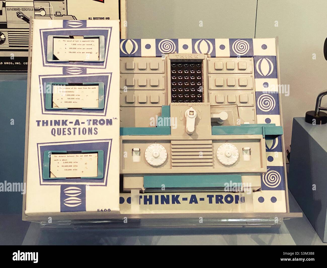 Think-a-Tron vintage 1960s toy computer. Stock Photo