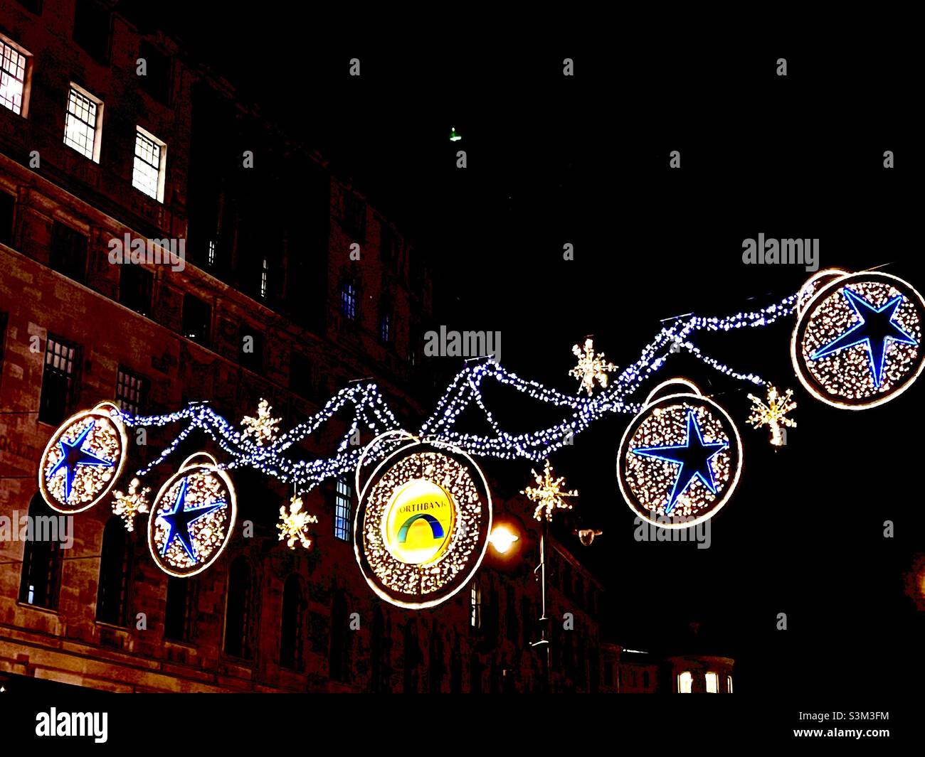 Christmas lights, the Strand Stock Photo Alamy