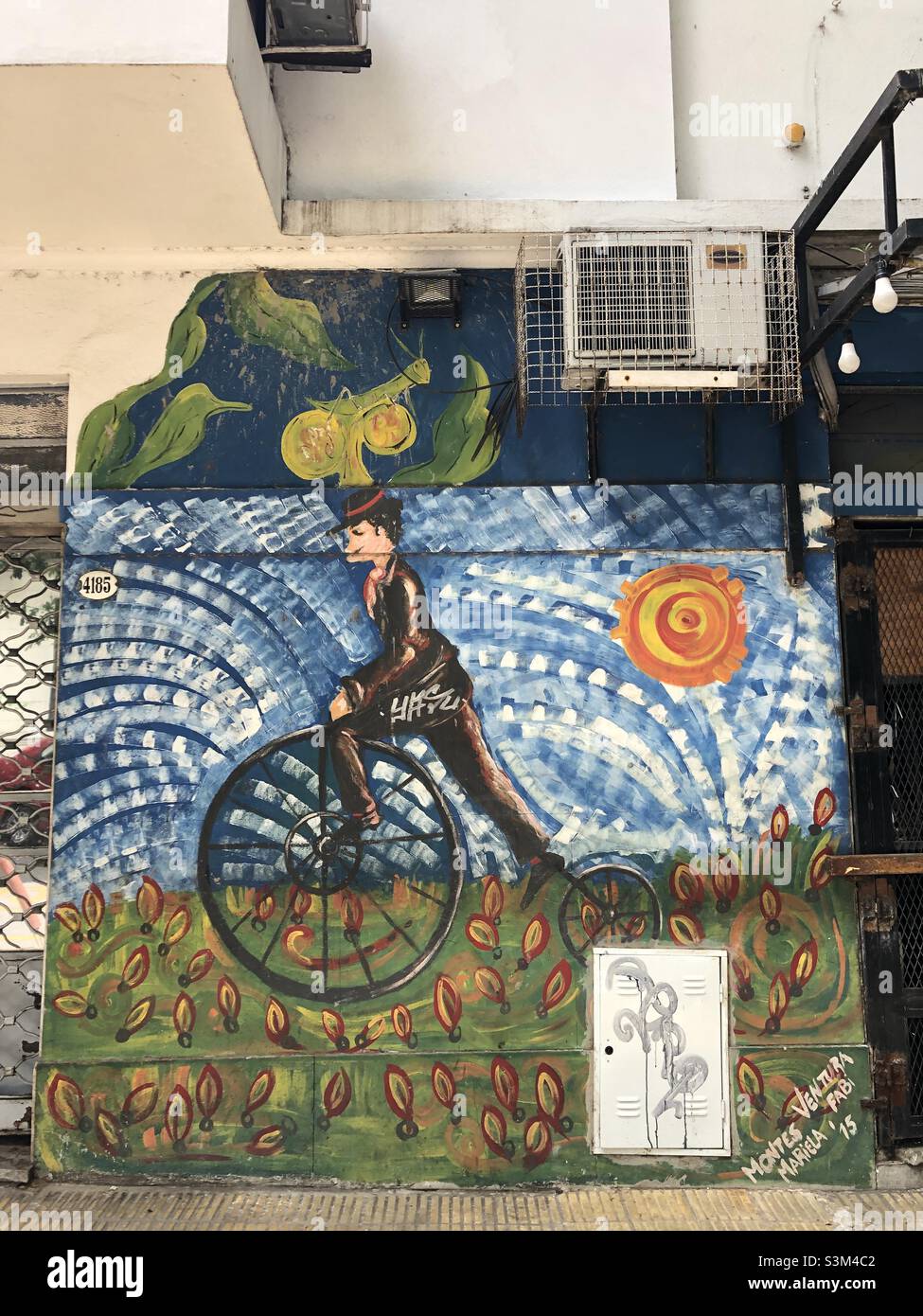 Urban street art in Palermo, a neighbourhood in Buenos Aires, Argentina. - Smartphone Captured Stock Image