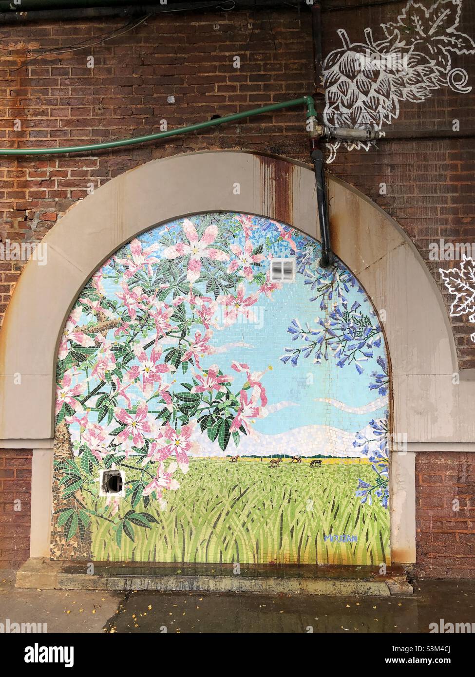 Colourful mosaic nature scene. - Smartphone Captured Stock Image