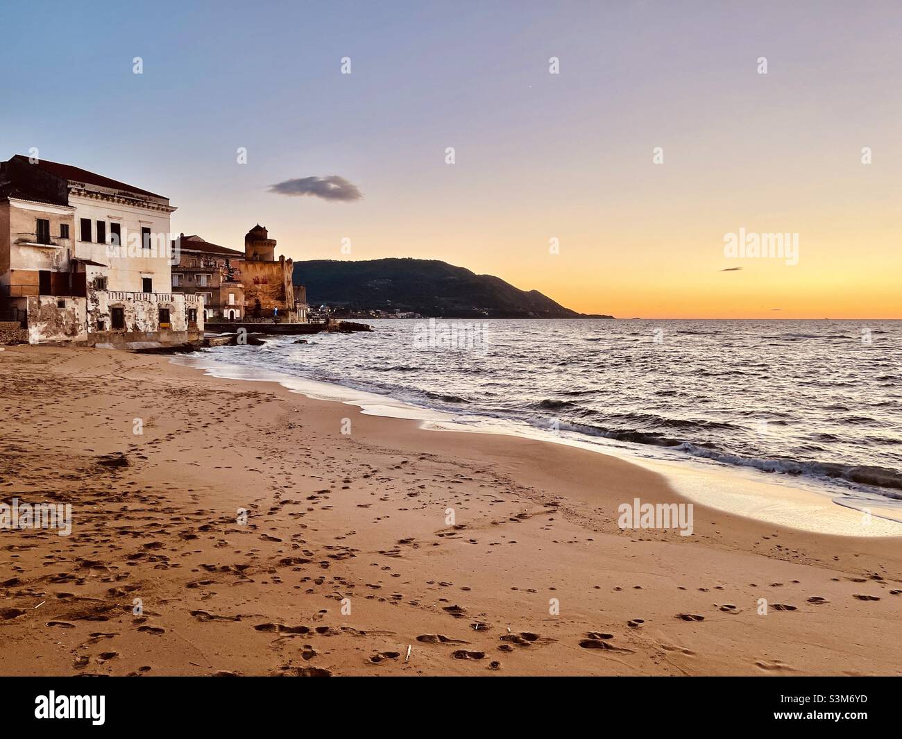 Santa Maria di Castellabate beach, Cilento National Park - Smartphone Captured Stock Image