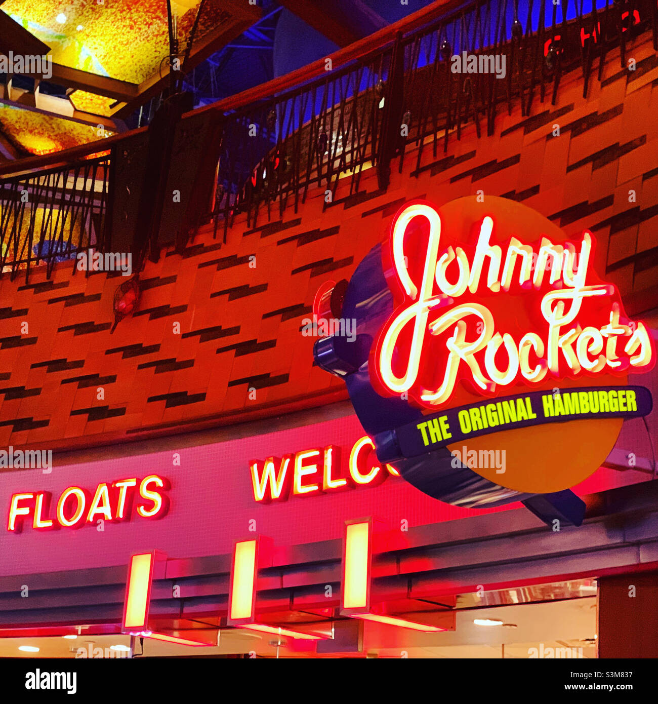 Johnny Rockets, Mohegan Sun Casino, Uncasville, New London County, Connecticut, United States, North America Stock Photo