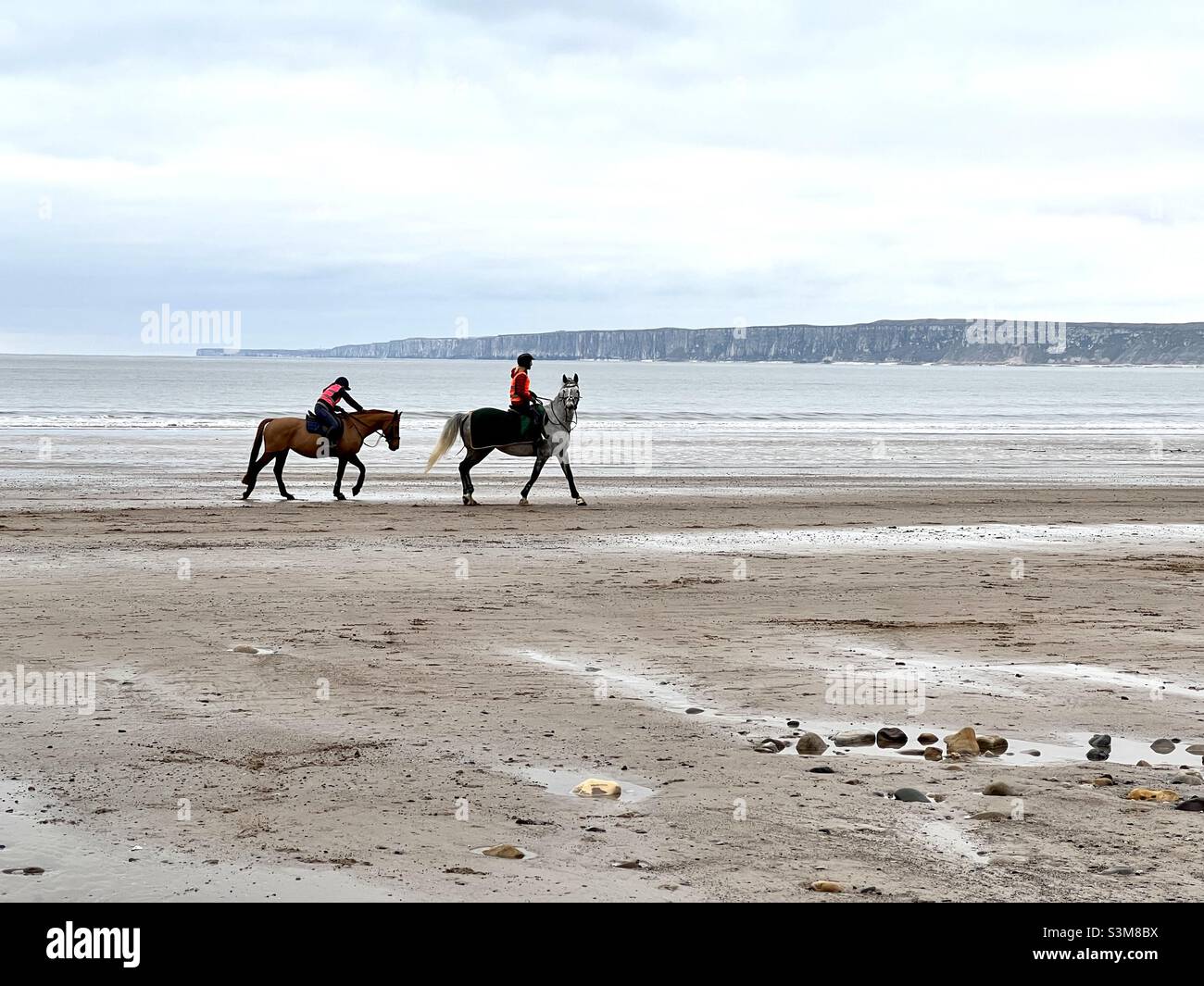 Horse riders on the beach Stock Photo - Alamy