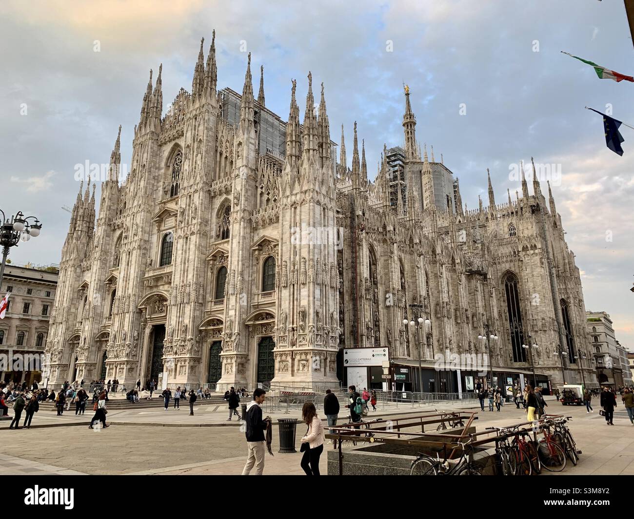 The Milan Cathedral (Duomo) as seen from the square. - Smartphone Captured Stock Image