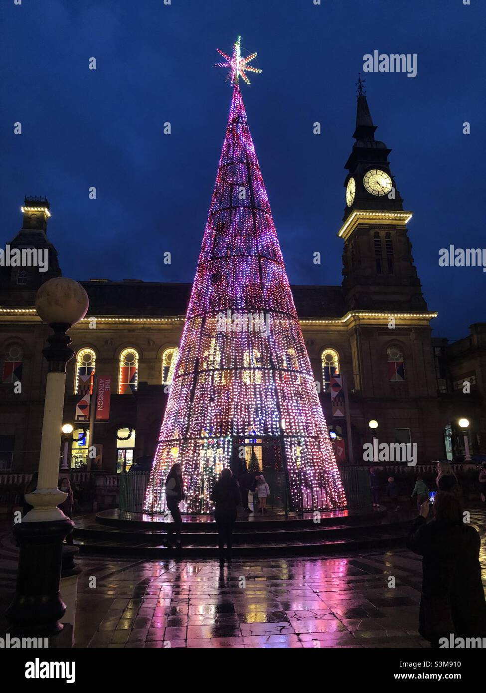 Christmas Tree Southport Stock Photo Alamy